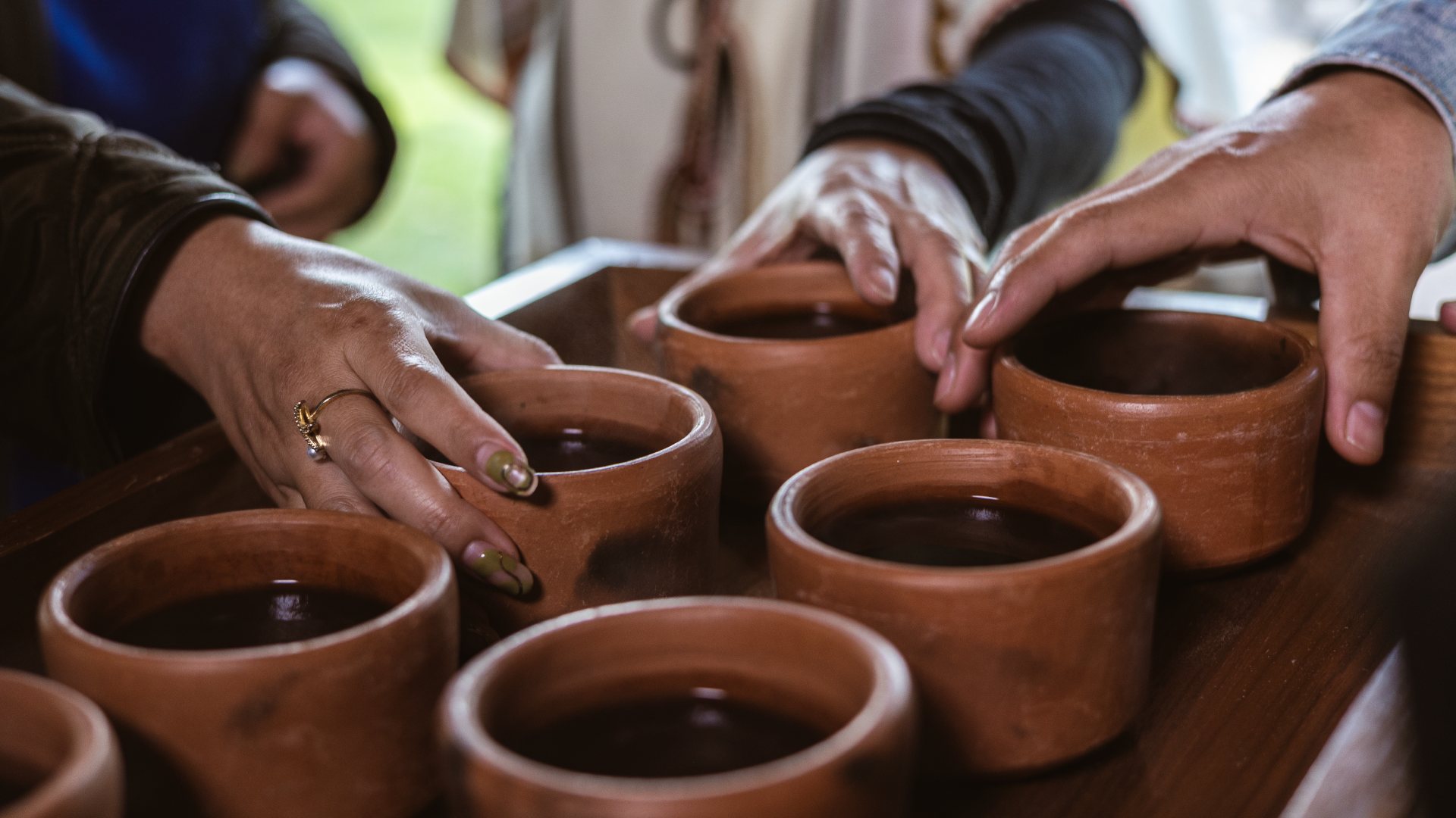 Tazas de barro